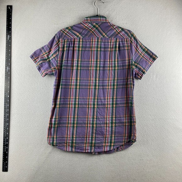 Denim & Supply Ralph Lauren Button Up Womens S Small Purple Plaid Short Sleeve - Picture 11 of 15